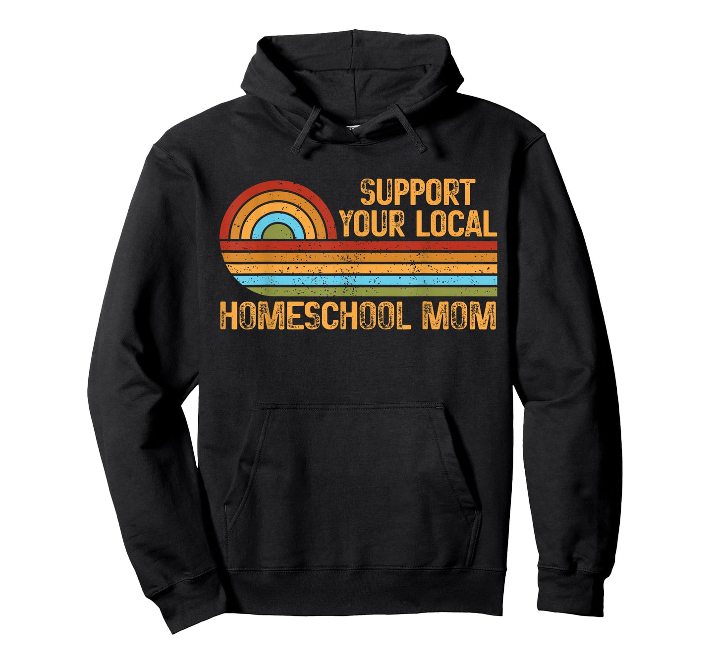 Homeschool Mom Retro Support Teaching Learning Proud Mama T-Shirt