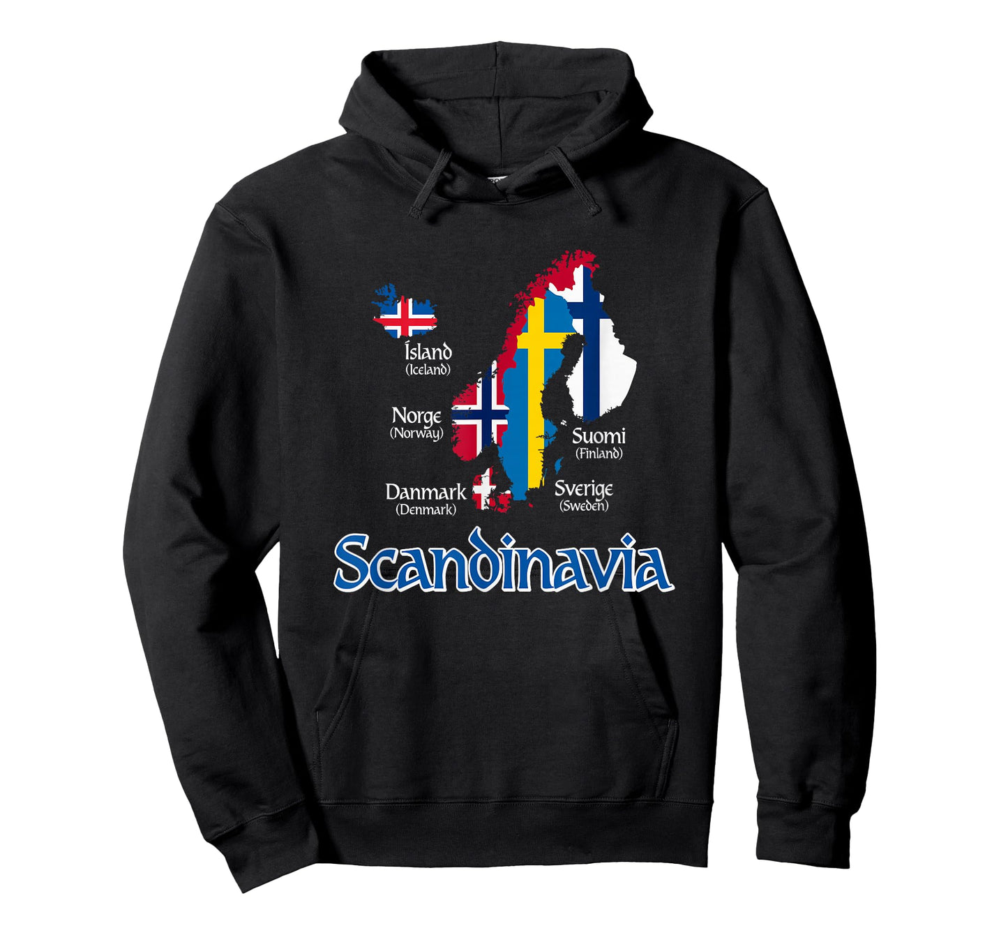Scandinavia Flags Map T-Shirt