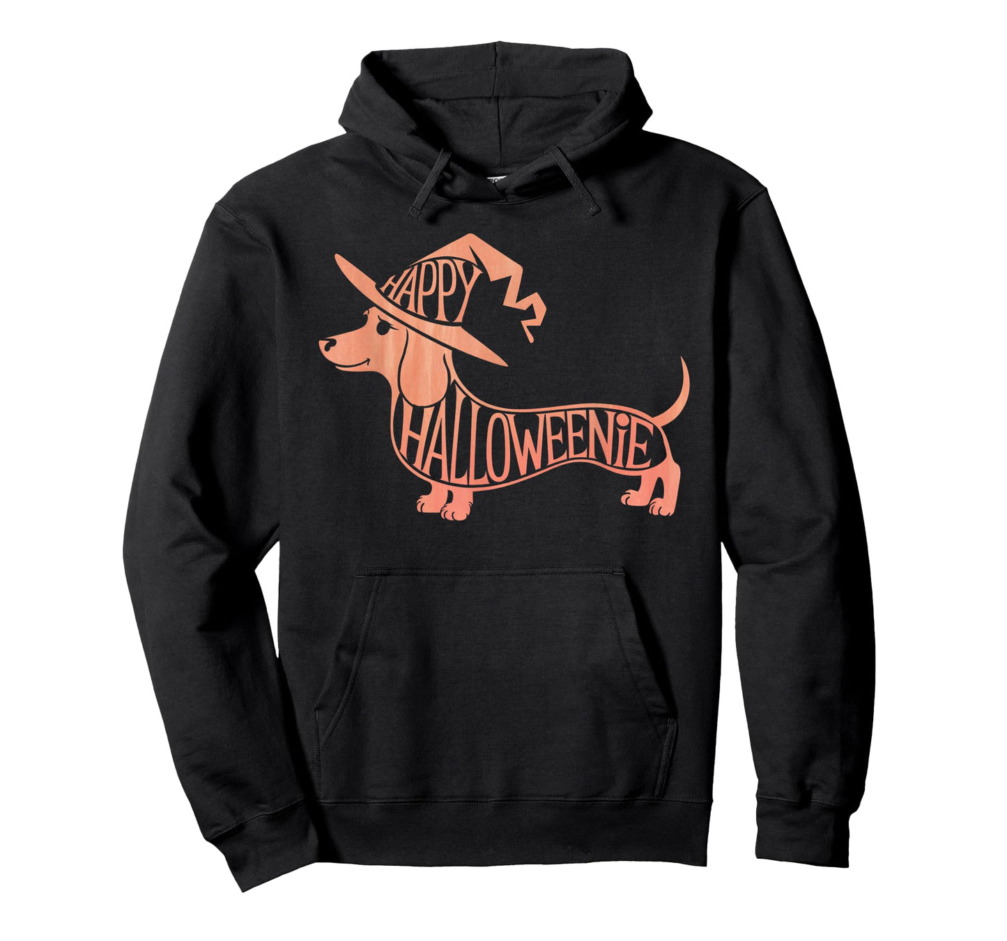 Happy Halloweenie Weiner Dog Cute Dachshund Witch Hat T-Shirt