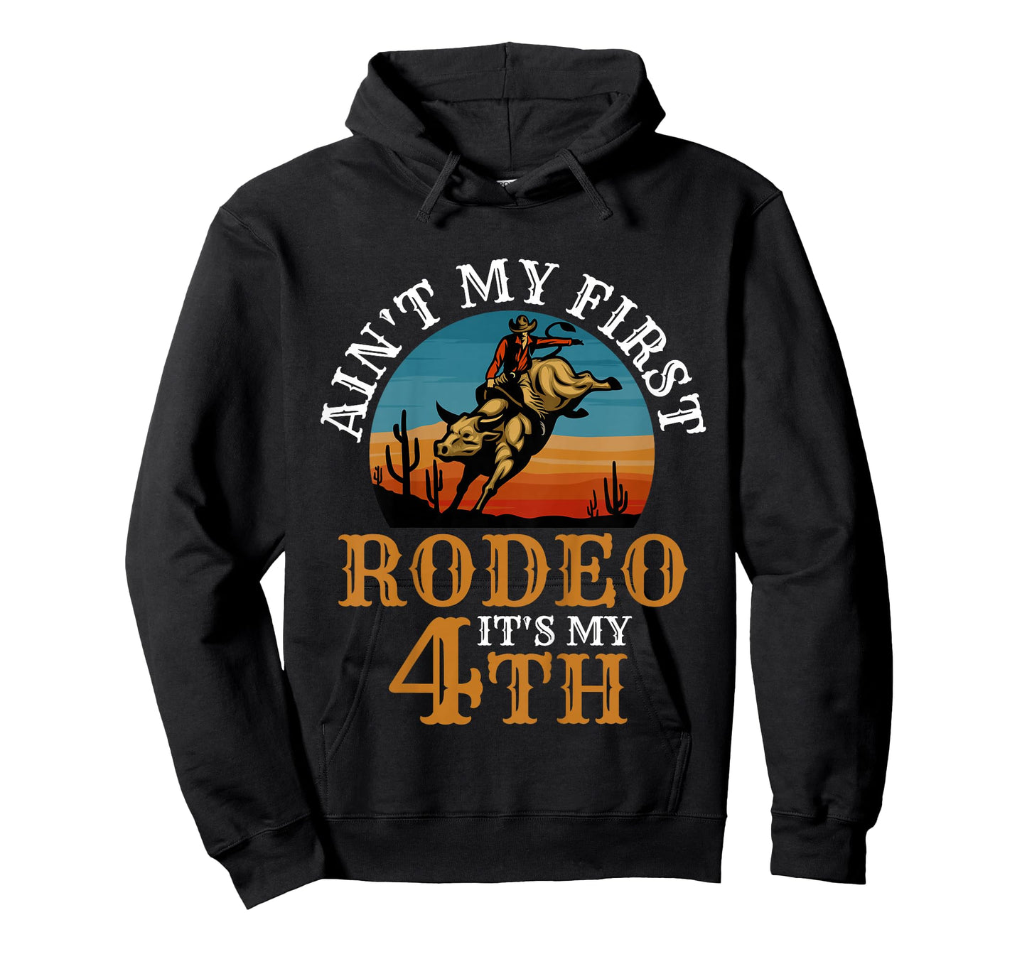 Ain't My First Rodeo Bull Riding 4th Birthday For Kids Funny T-Shirt