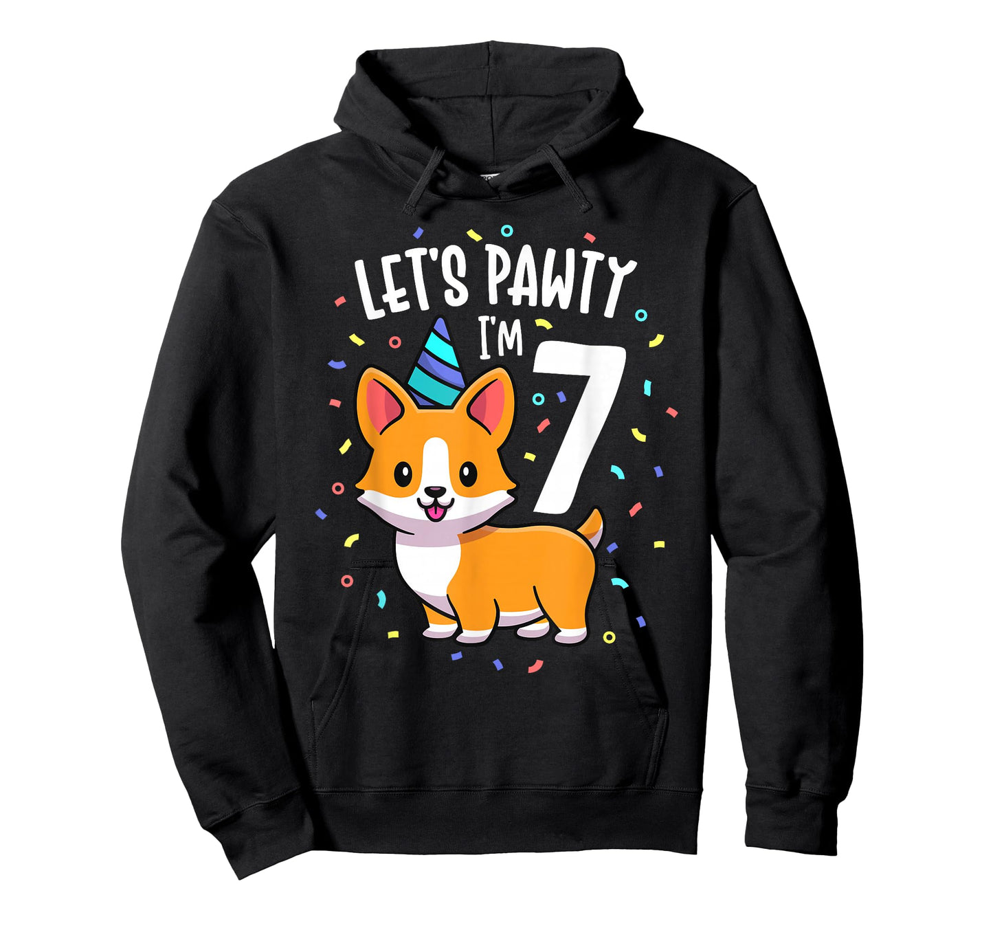 7 Years Old Corgi Dog Lover 7th Birthday Party Outfit Kid T-Shirt