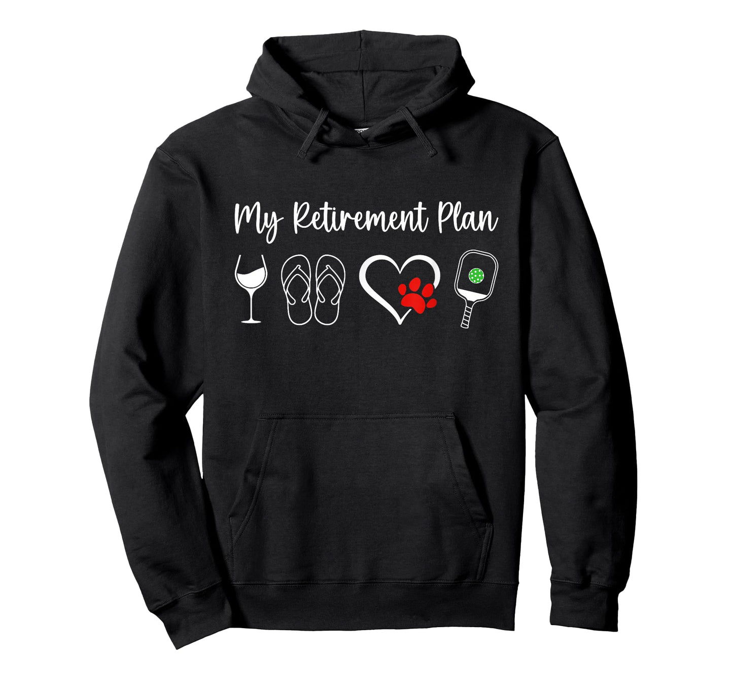 Funny Retirement Pickleball Plan Wine Dog Lover Men Women T-Shirt