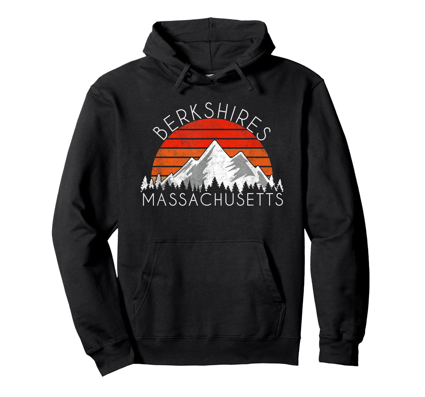 Retro Vintage Berkshires, Massachusetts Distressed T-Shirt