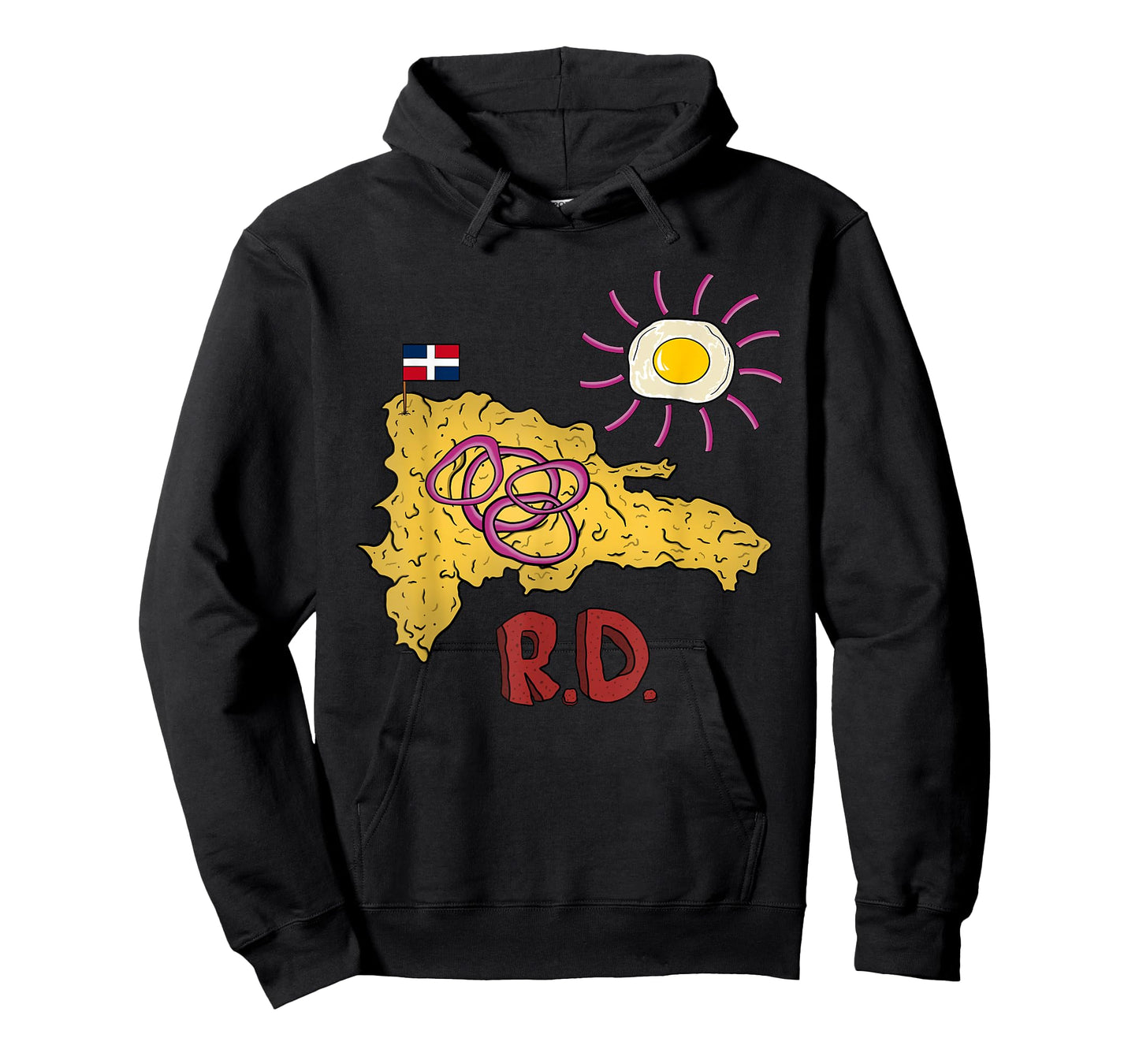 Dominican Republic Favorite Food | Mangú DR Map Egg & Salami T-Shirt