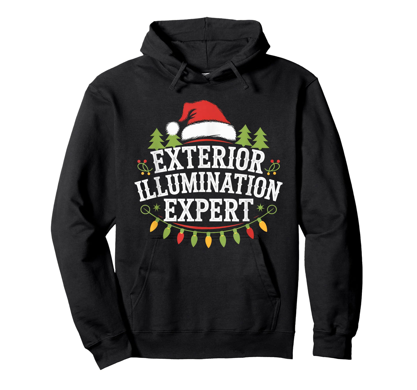 Siouxland Styles Unisex Adult Festive Modern Humor Exterior Illumination Expert Black Letter Print T-Shirt