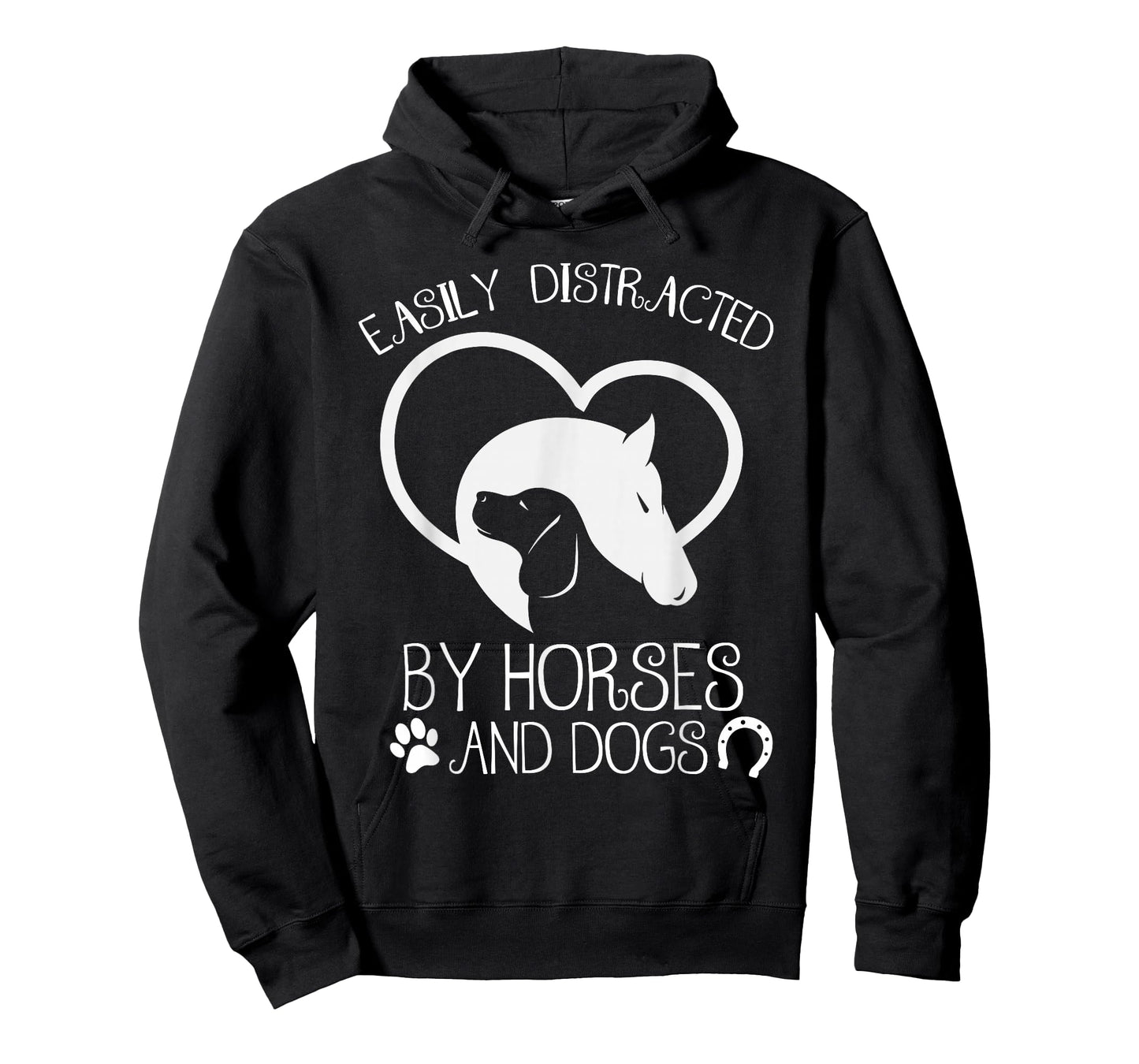 Easily distracted by horses and dogs t-shirt T-Shirt