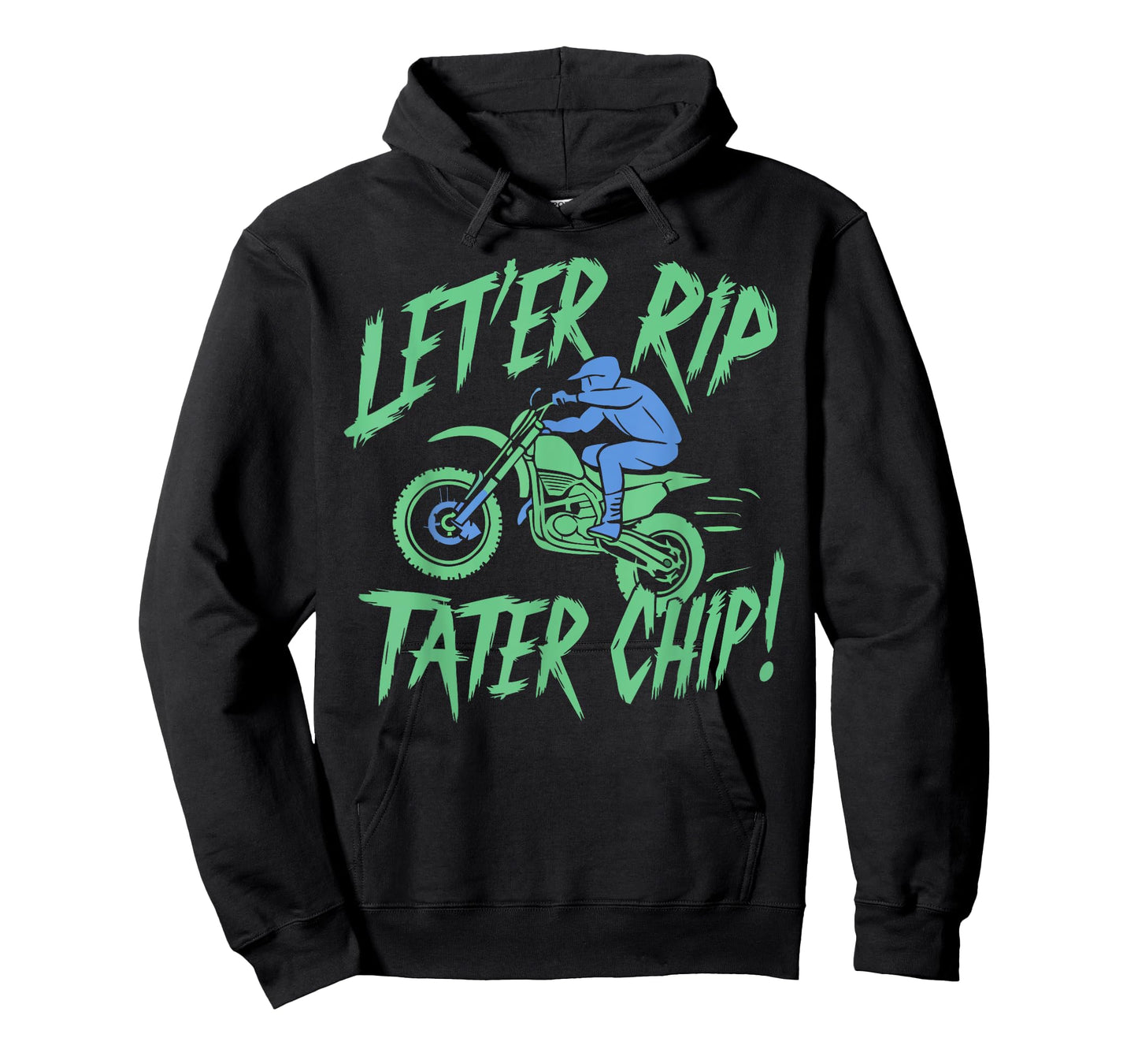 Let'er Rip Tater Chip Black Unisex Adults Country Humor Fans T-Shirt