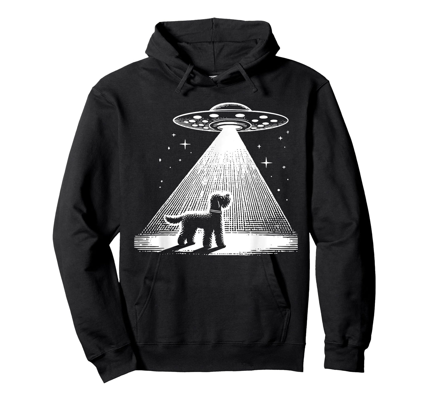 Whoodle Mom Dad Dog - Funny Alien UFO T-Shirt