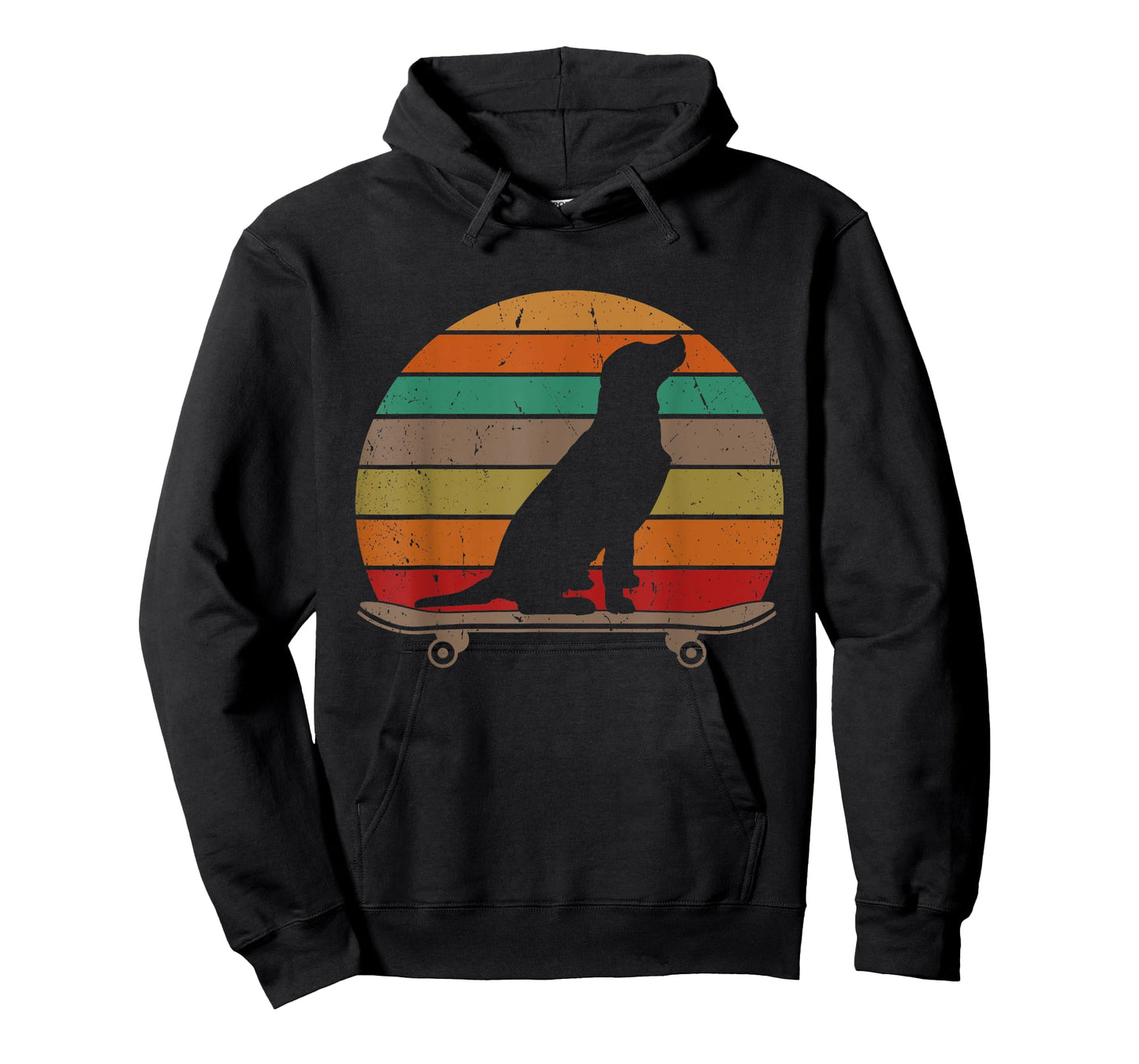 Labrador Retriever Dog on Skateboard Funny Skateboarding T-Shirt for Men Women Kids