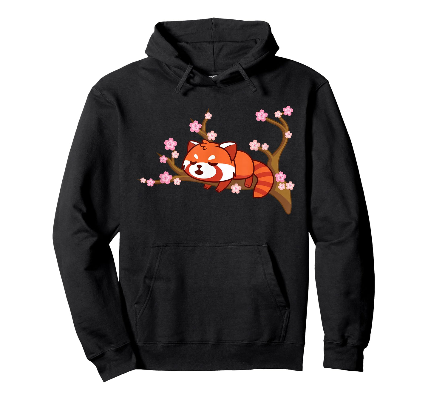 Funny Red Panda Kawaii Japanese Cherry Blossom Flower Gifts T-Shirt Small