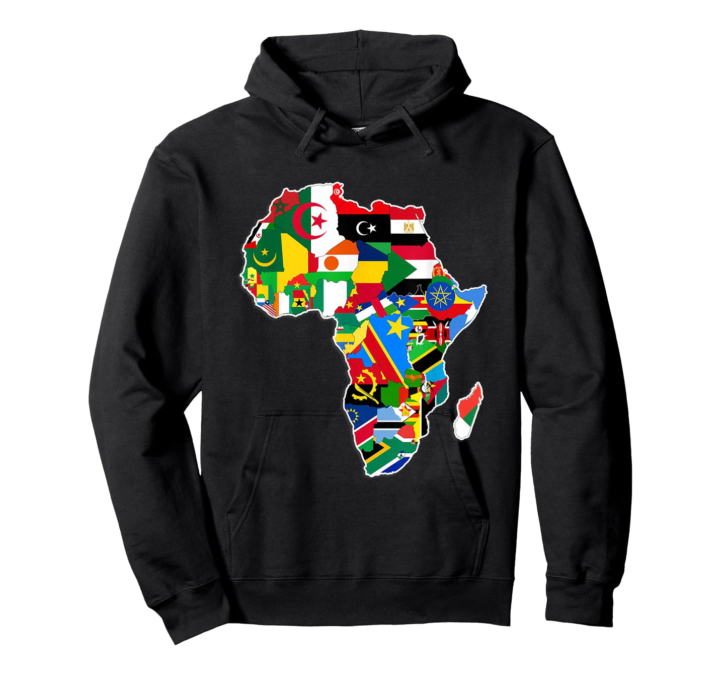AFRICA PRIDE - MAP OF AFRICAN CONTINENT WITH FLAGS T-Shirt