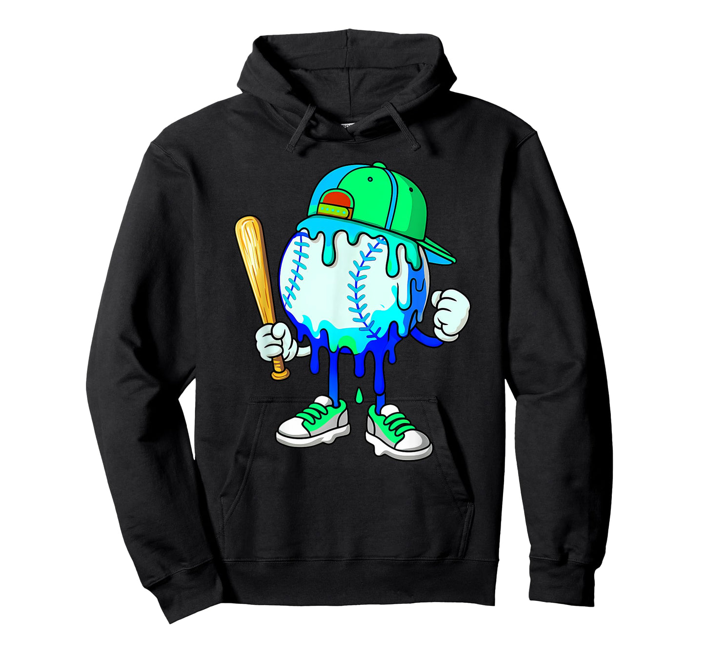 Funny Football Drip for Boys Kids Youth Dripping Ice Cream T-Shirt