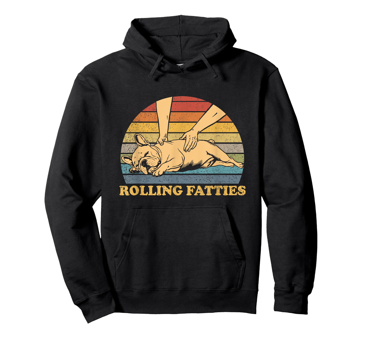 French Bulldog Rolling Fatties Funny Cute Frenchie Dog T-Shirt
