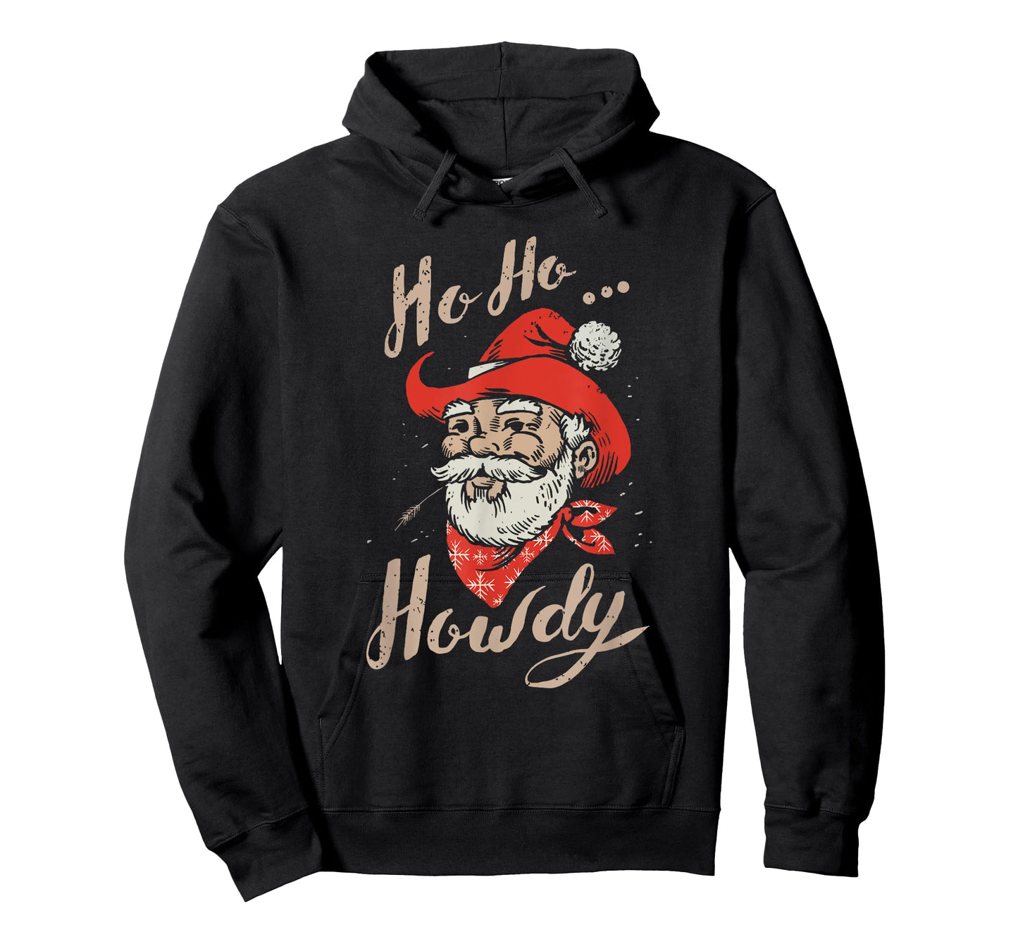 Ho Ho Howdy Ugly Christmas Sweater Style Cowboy Santa T-Shirt