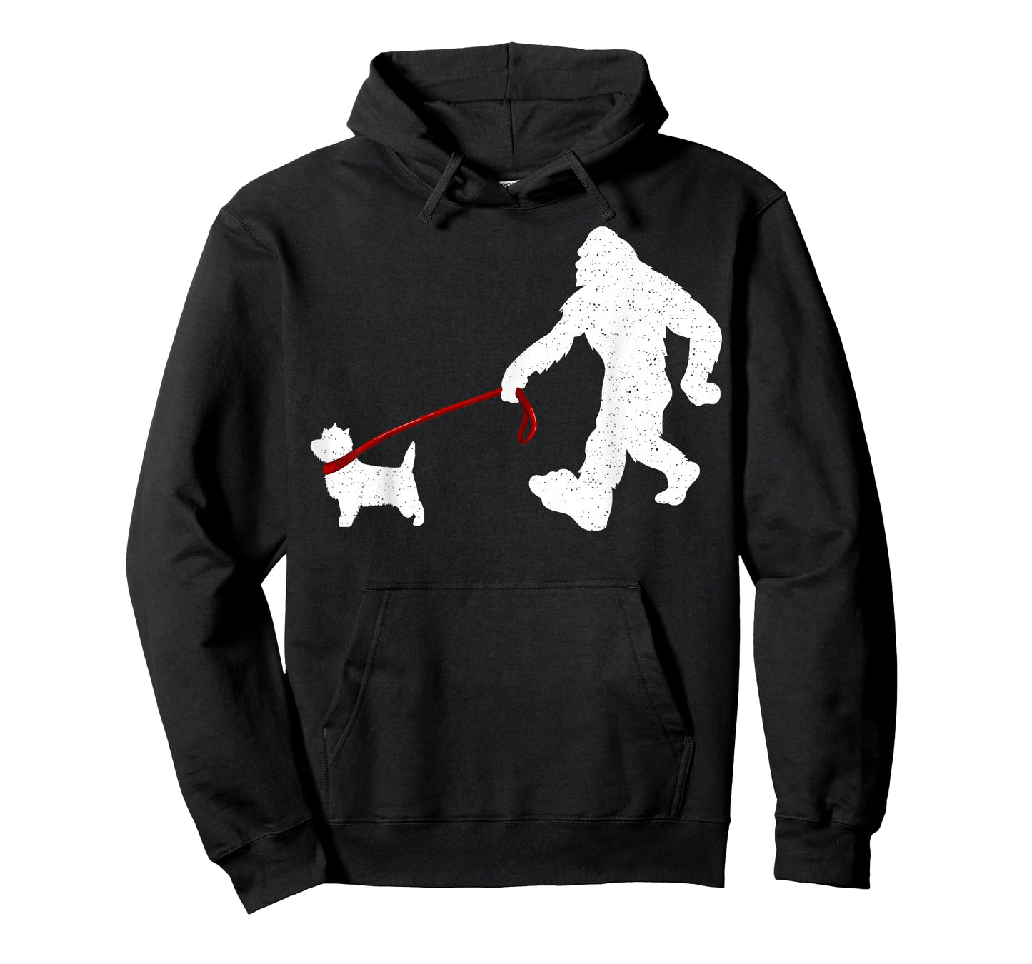 Funny Bigfoot Walking With Cairn Terrier Dog Gifts T-Shirt