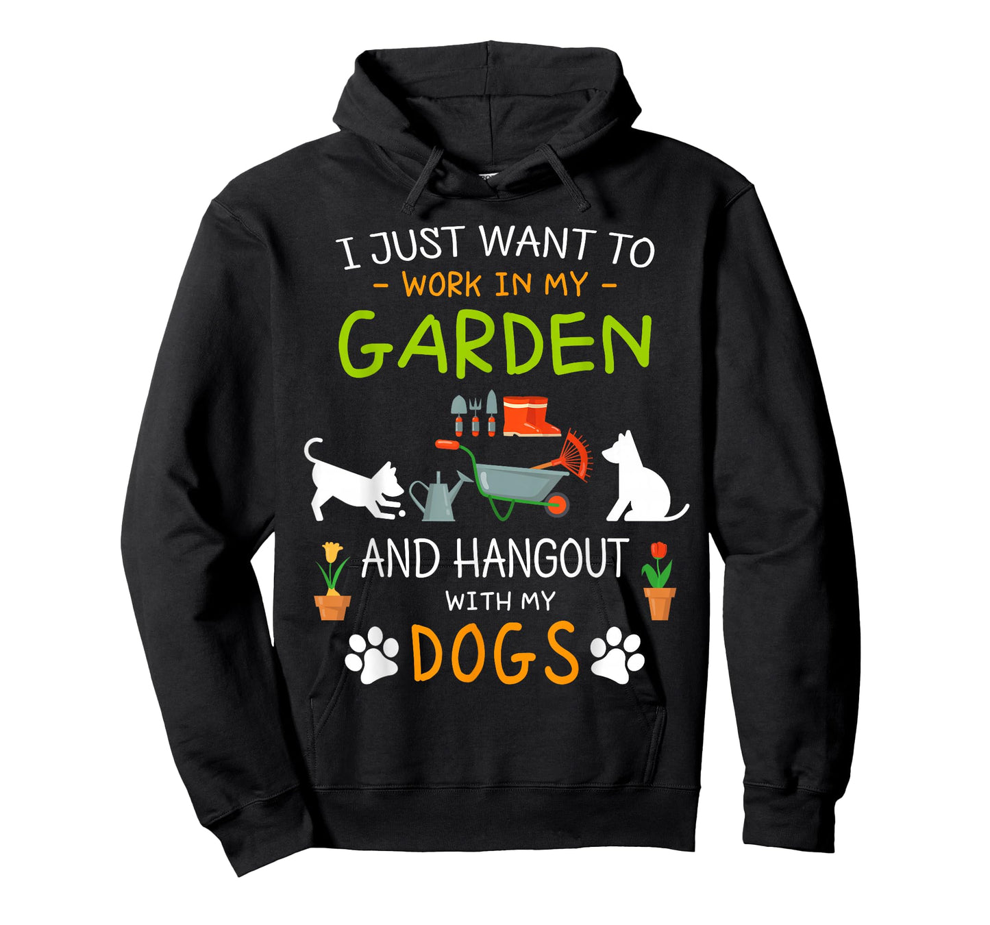 I Just Want to Work in My Garden Shirt Hang Out with Dogs T-Shirt