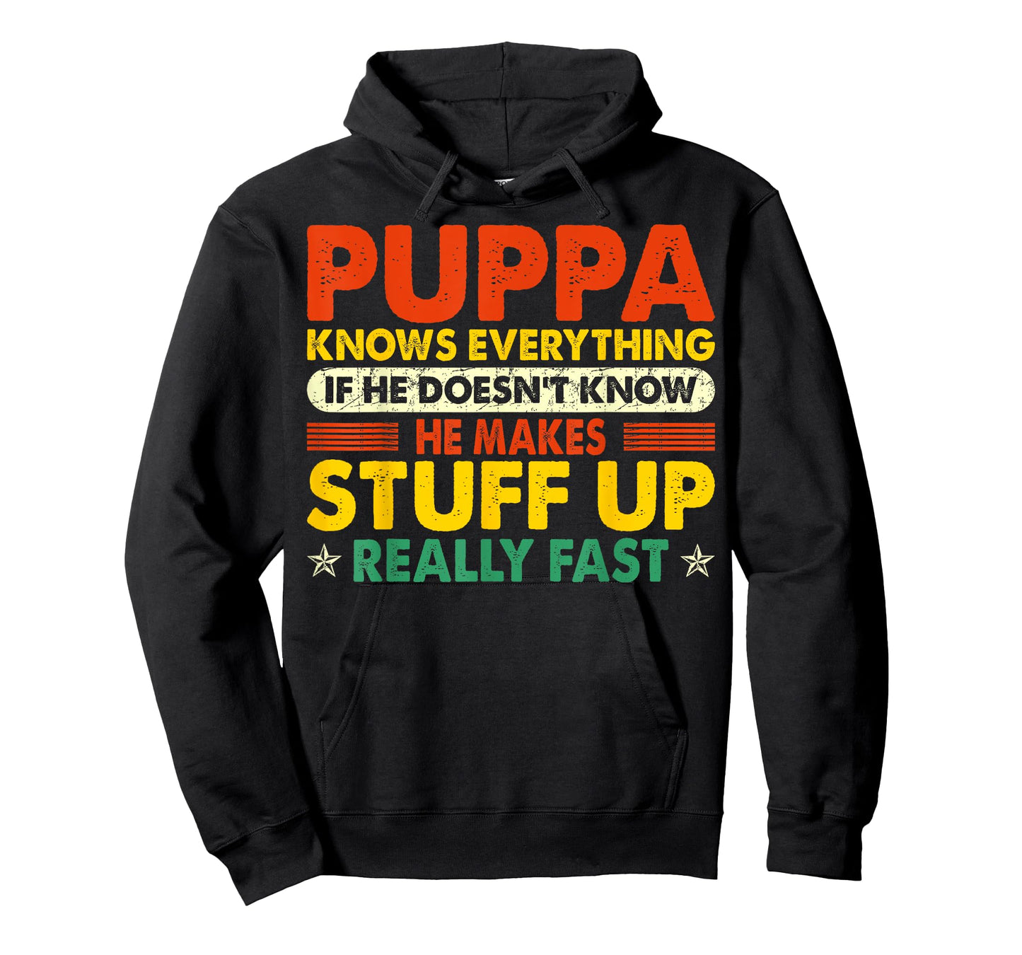Puppa Knows Everything Funny Grandpa Grandfather Gift T-Shirt