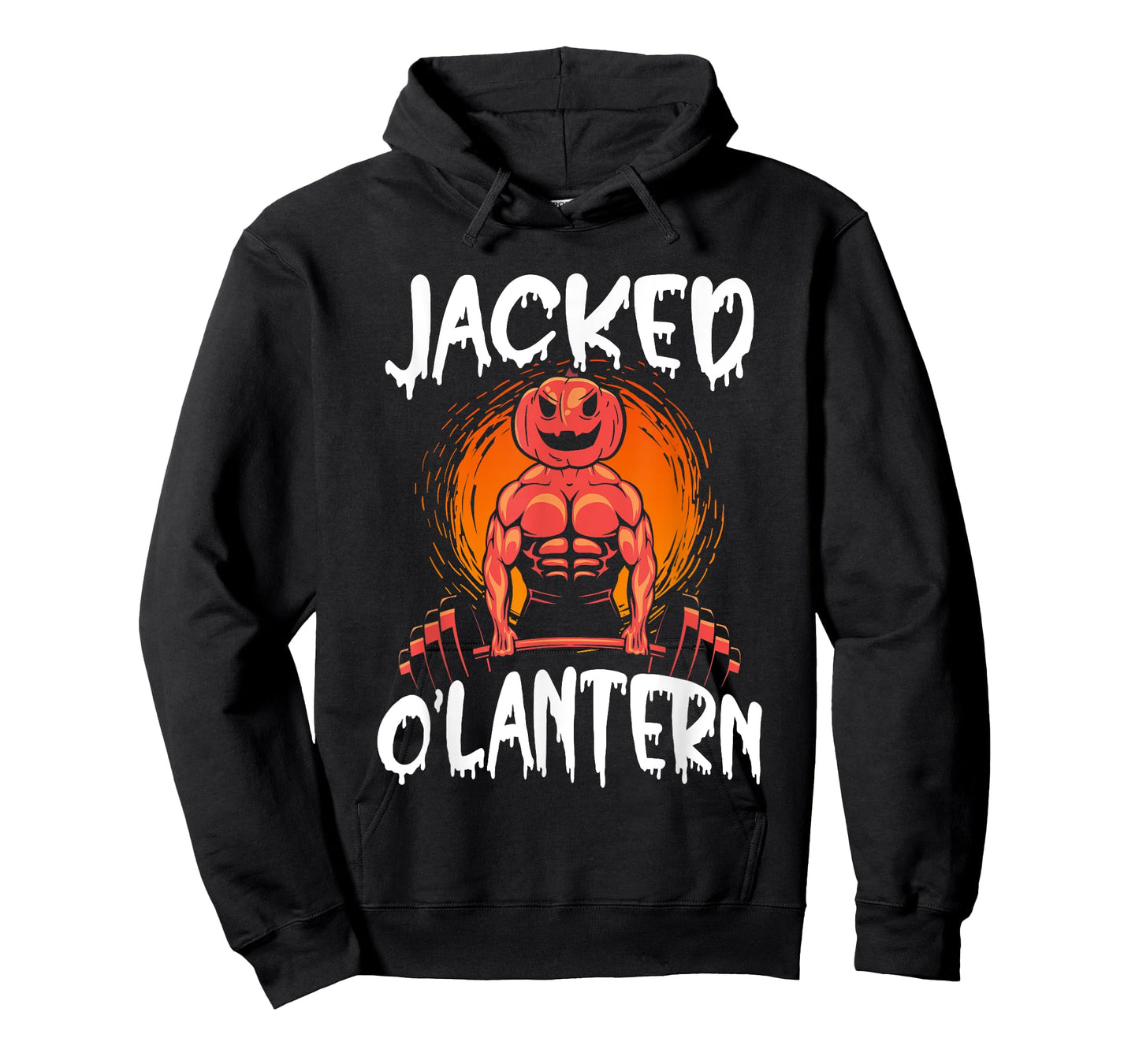 Jacked O Lantern Halloween Weightlifting Muscle Workout T-Shirt