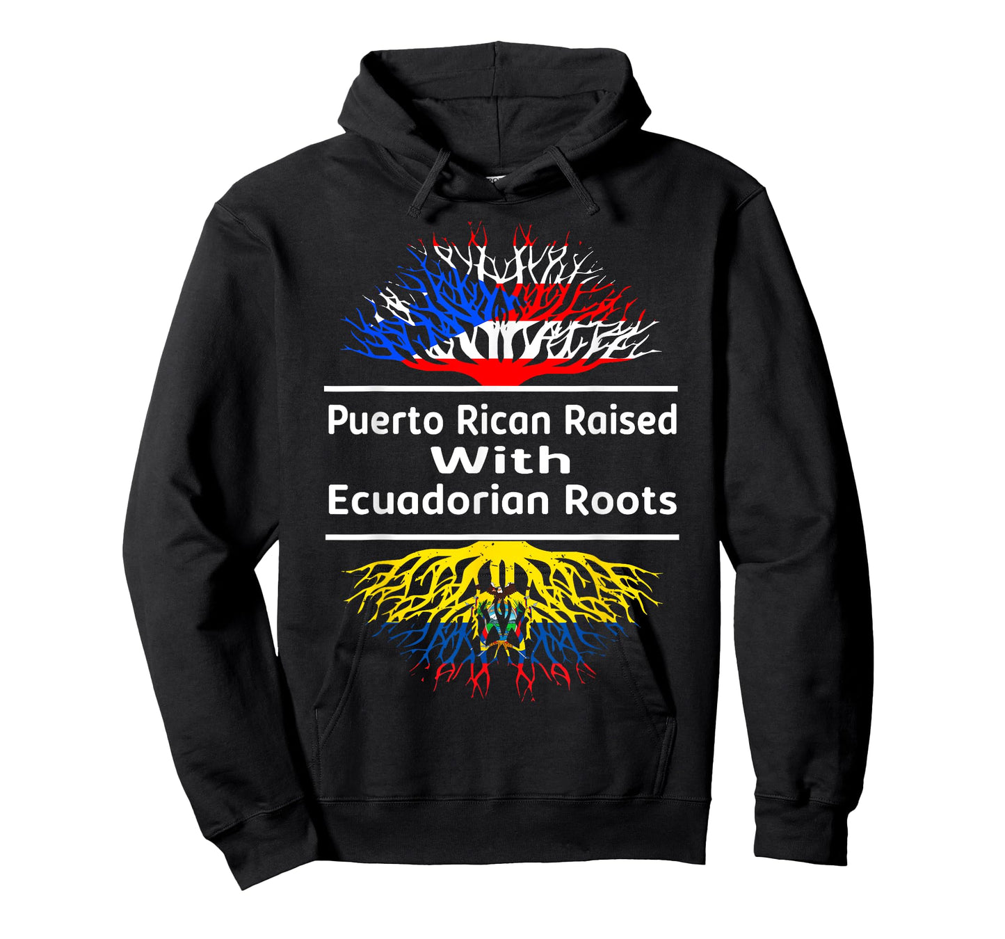 Half Ecuadorian Half Puerto Rican Rico Ecuador Flag Roots T-Shirt
