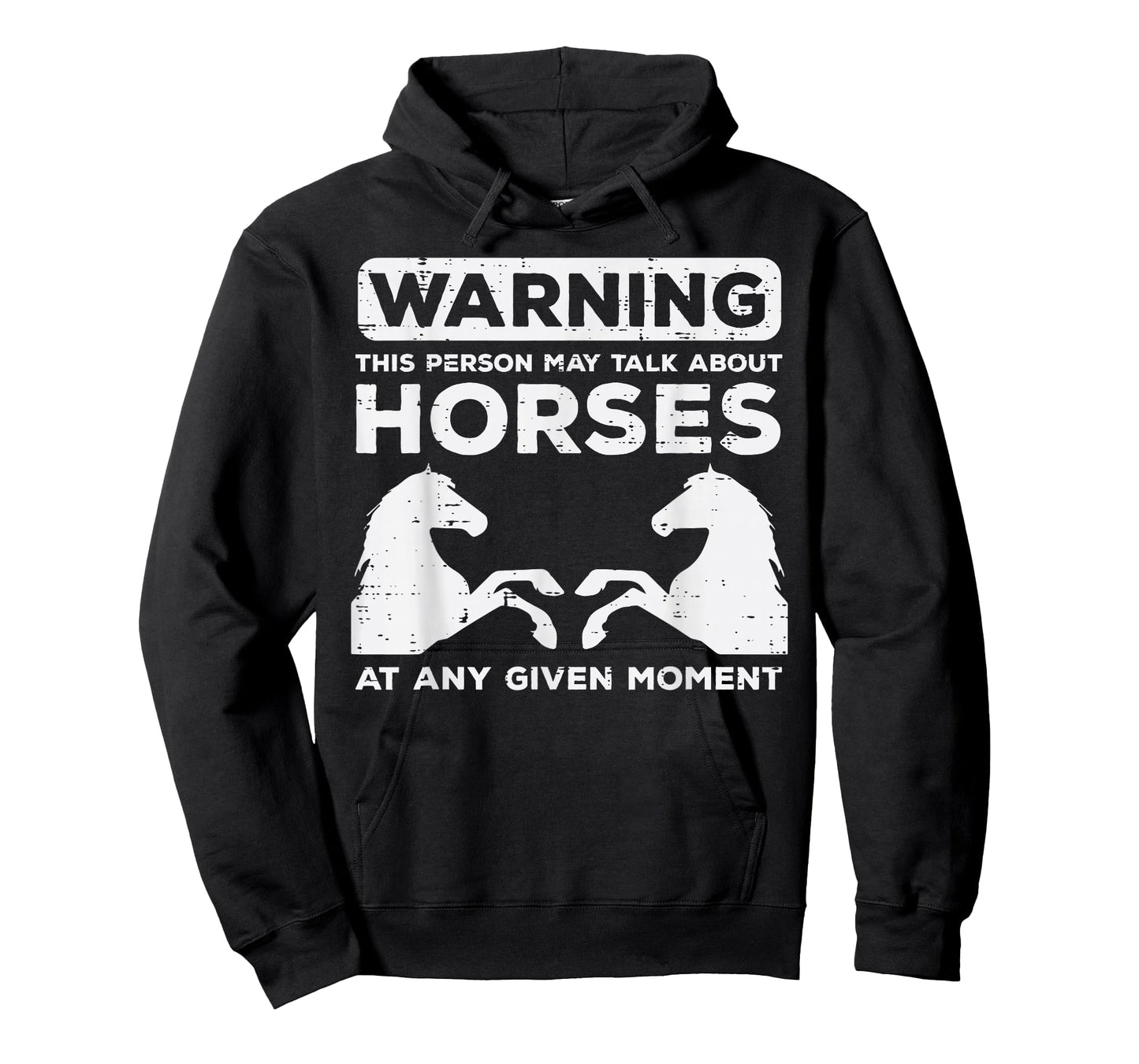 Warning May Talk About Horses Funny Riding Men Women Kids T-Shirt