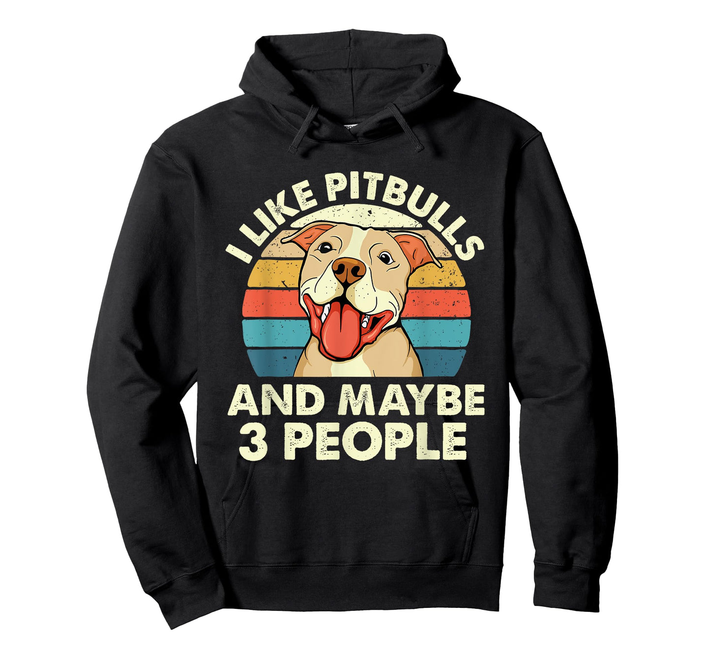 I Like Pitbulls And Maybe 3 People - Retro Dog Canine Lover Men Women Girls Kids T-Shirt