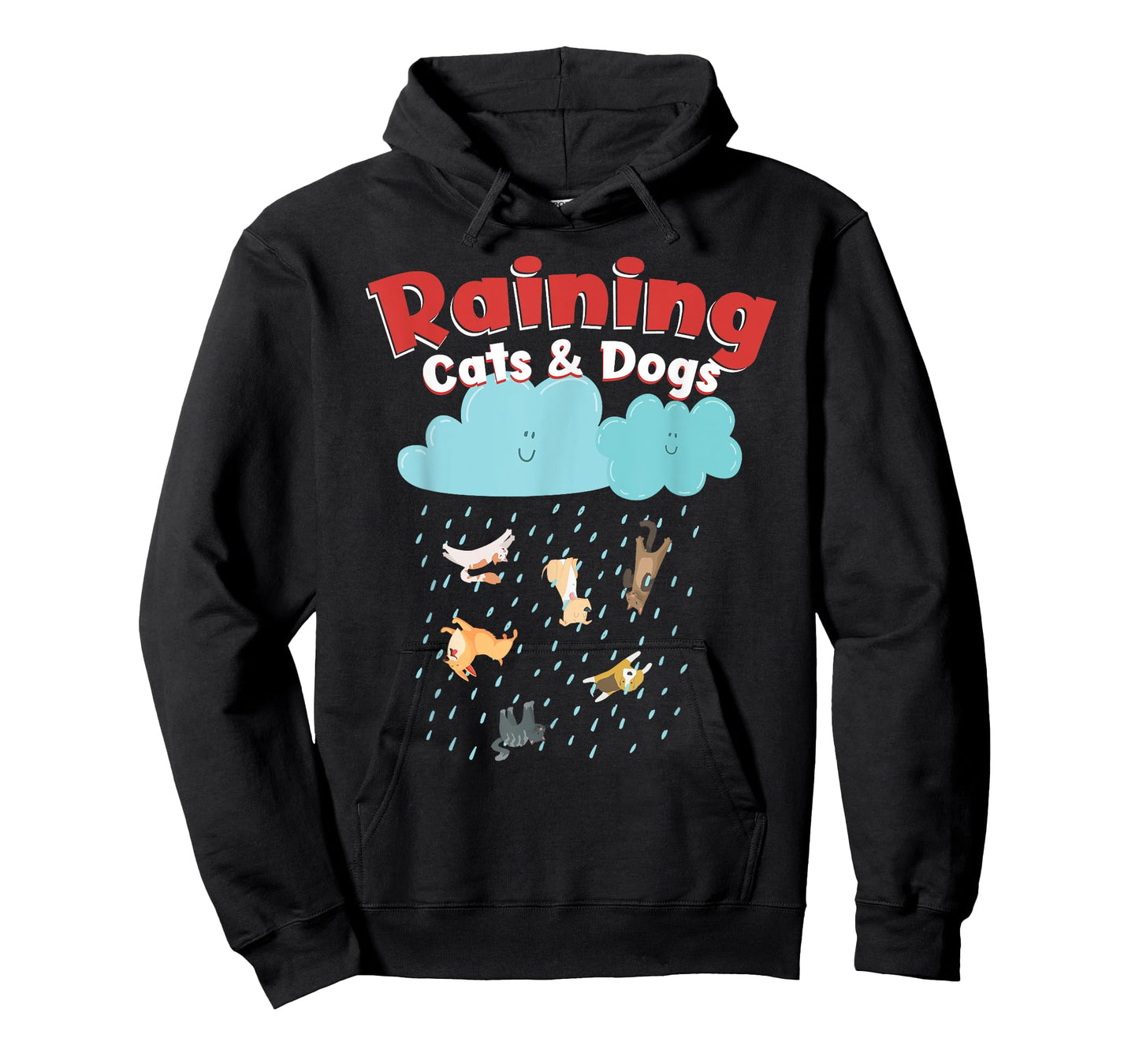 Raining Cats And Dogs Rainy Canine Feline Pet Halloween Cute T-Shirt