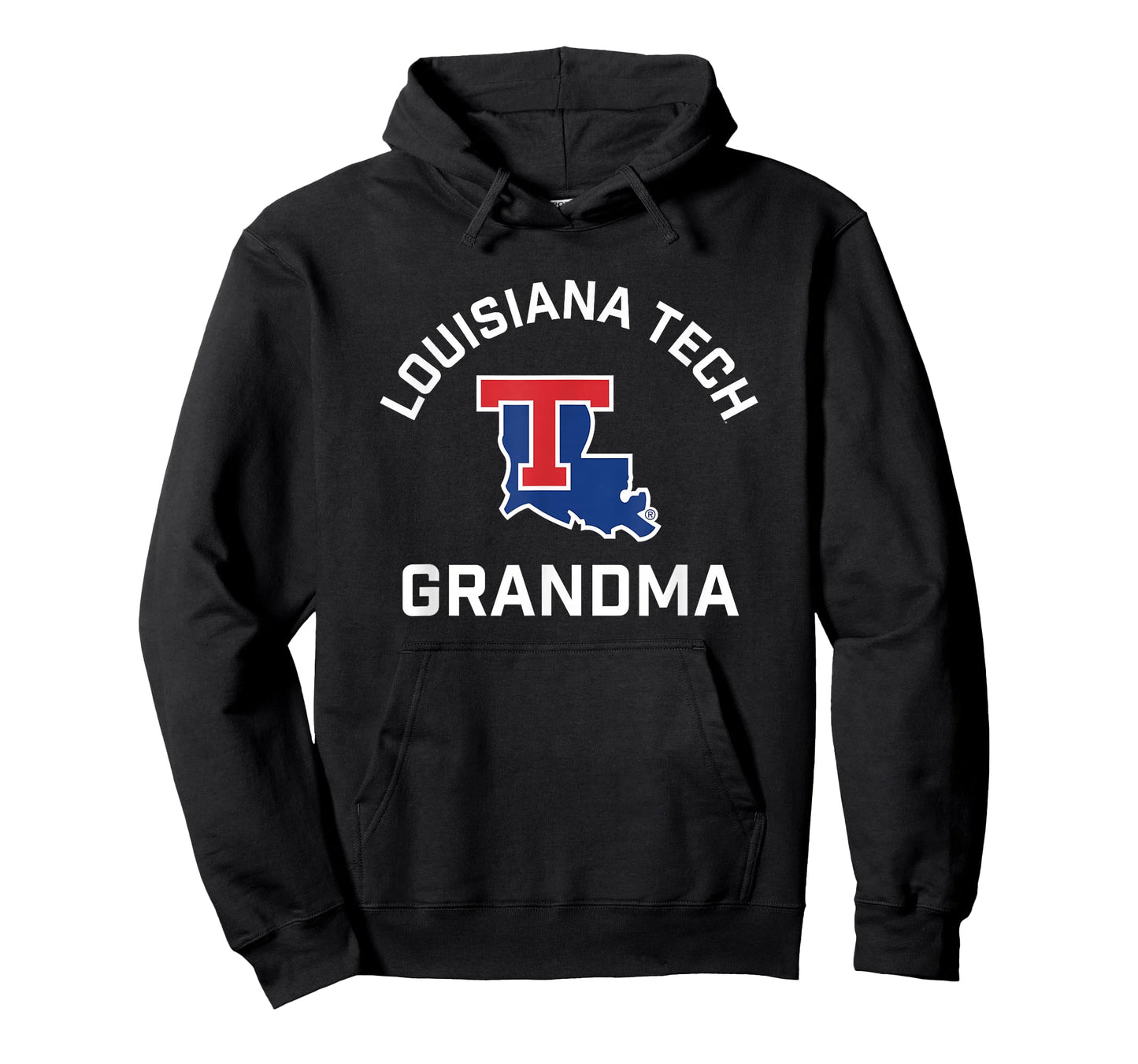 Campus Lab Louisiana Tech Bulldogs Arched Grandma T-Shirt - Blue, X-Small - Short Sleeve - Crew Neck - Classic Fit - Officially Licensed - Louisiana Tech University Fans, Students, and Alumni