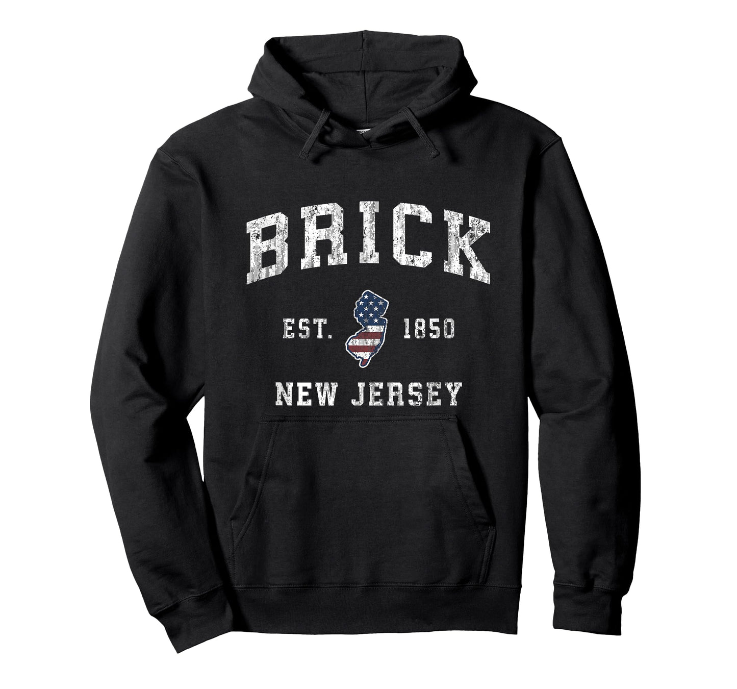 Brick New Jersey NJ Vintage American Flag Sports Design T-Shirt