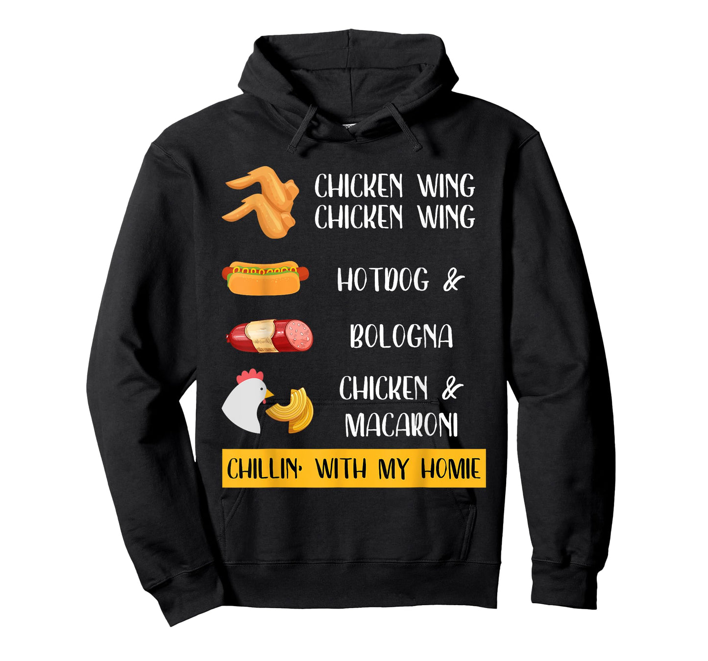 Viral Chicken Wing Chicken Wing Hot Dog & Bologna Song Lyric T-Shirt