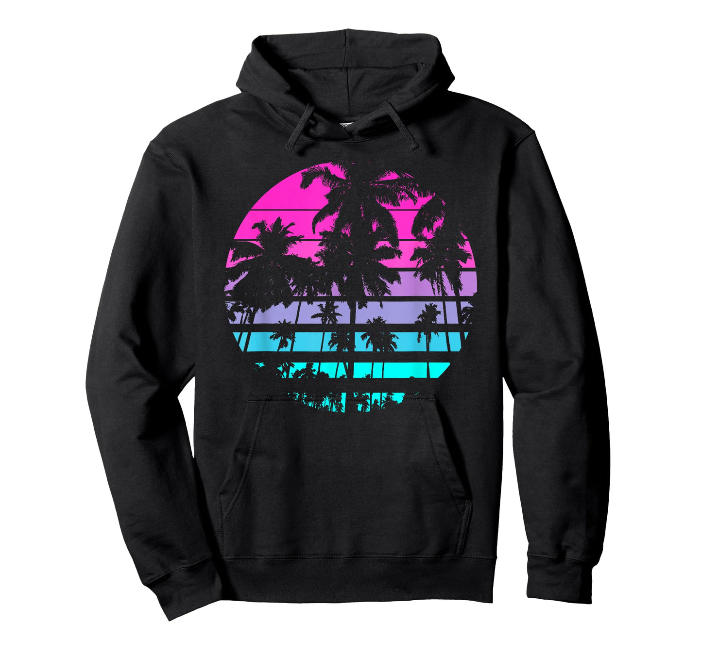 Retro Eighties 80s & 90s Beach Style Design with Palm Trees T-Shirt