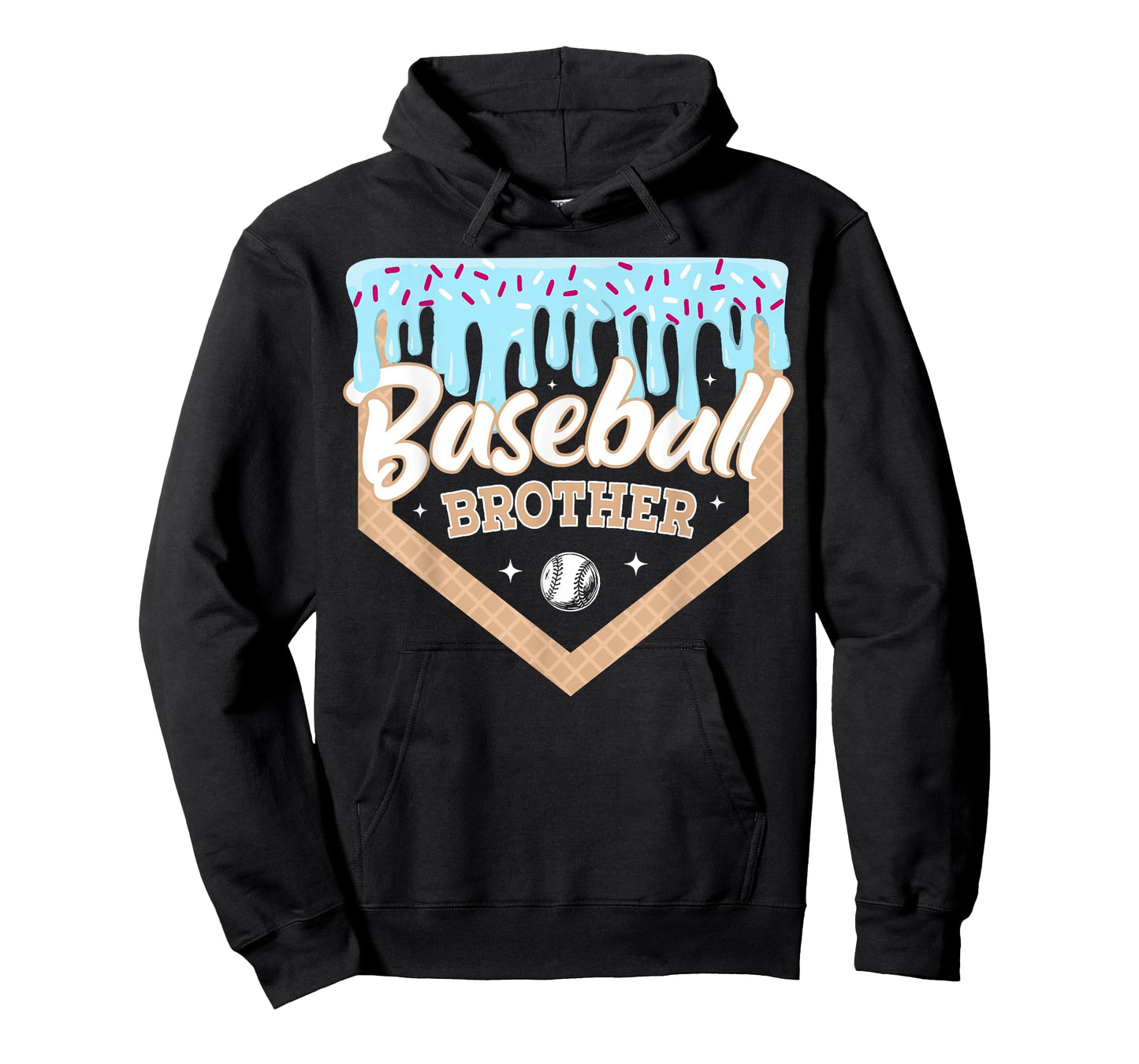 Baseball Drip Brother Ice Cream Home Plate Baseball Sports T-Shirt
