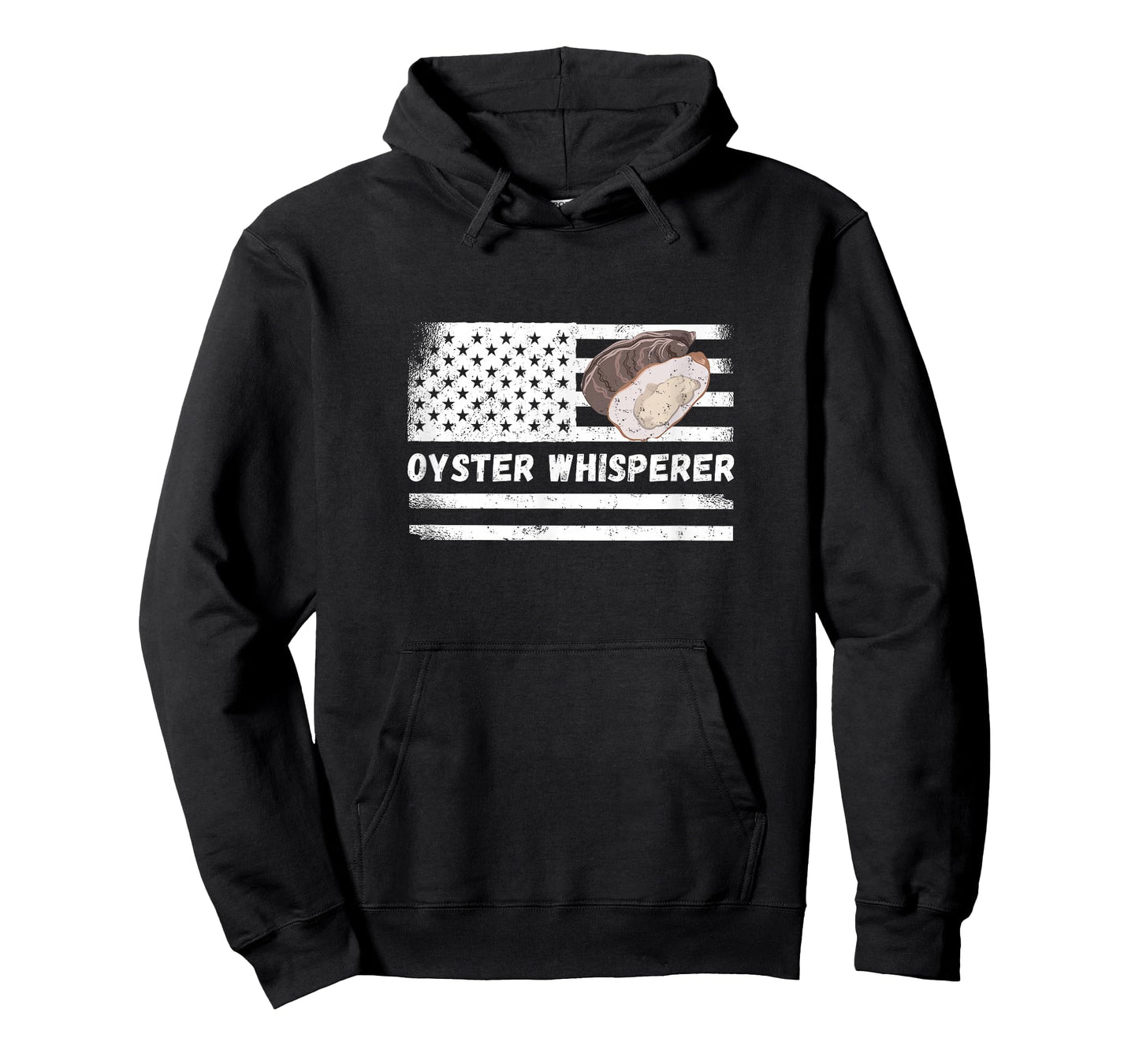 Oyster Whisperer USA America Flag Vintage Oyster Shucking T-Shirt