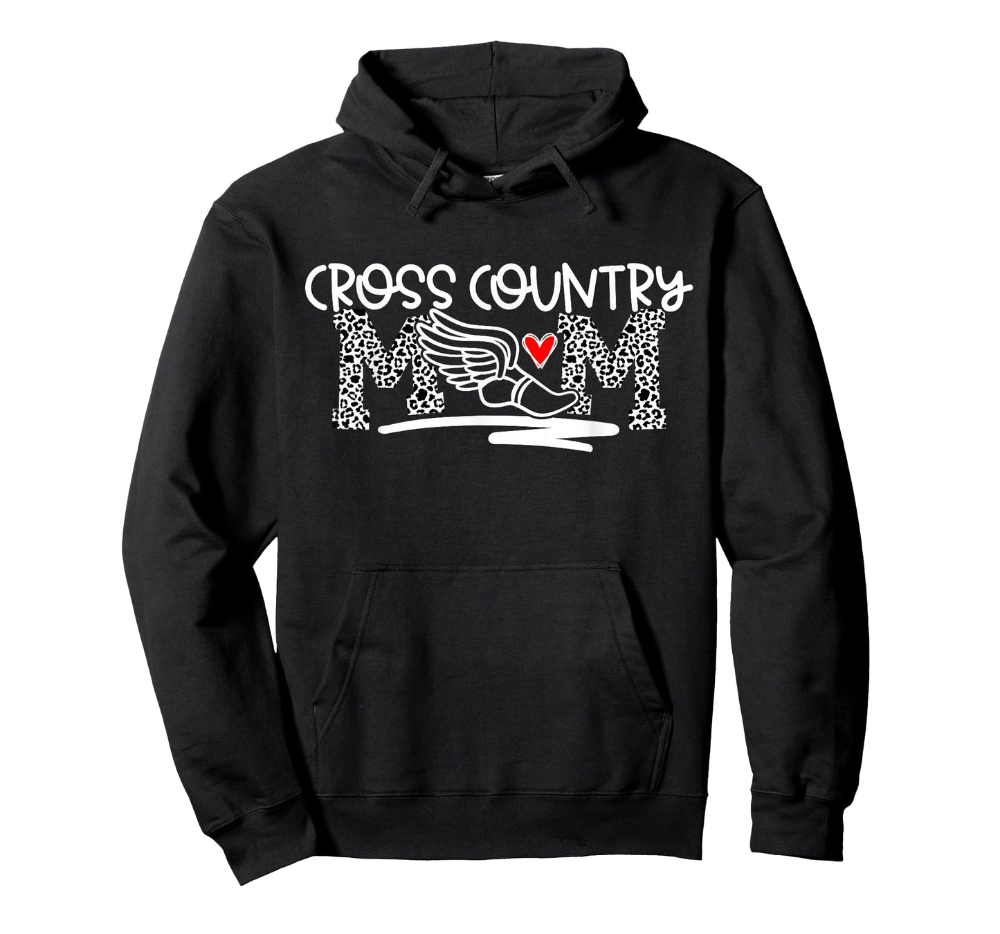 Cheetah Print Cross Country Mom Women's Black T-Shirt, Small