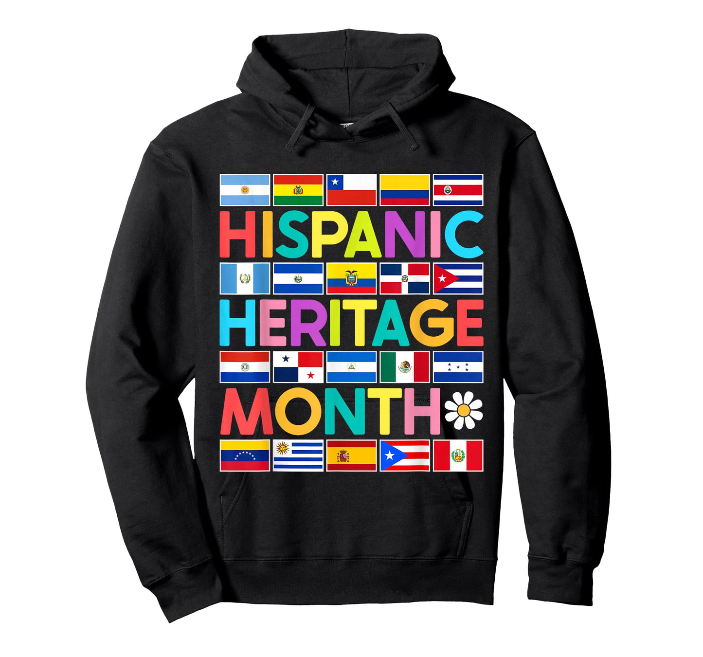 National Hispanic Heritage Month All Countries Flags T-Shirt