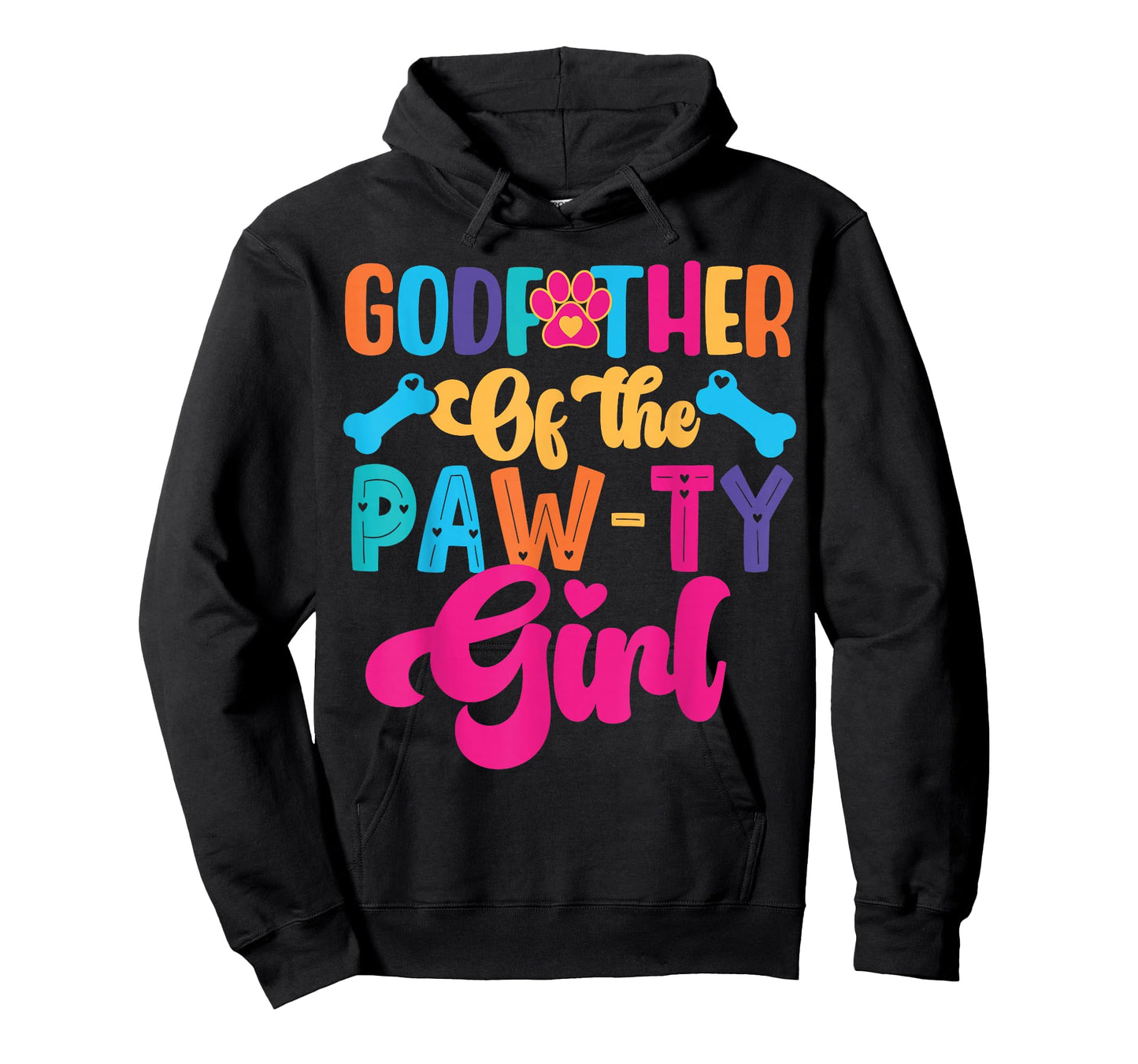 Godfather Of The Birthday Girl Dog Paw Family Matching Party T-Shirt
