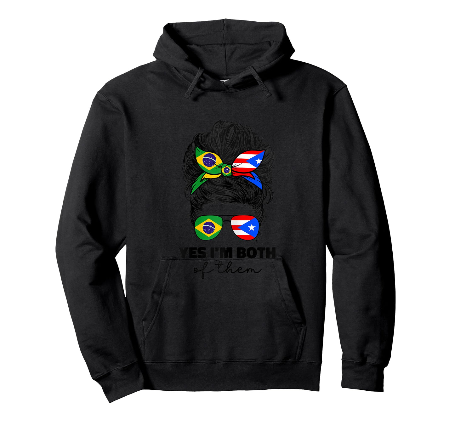 Half Brazilian And Puerto Rican Rico Brazil Flag Girl Women T-Shirt