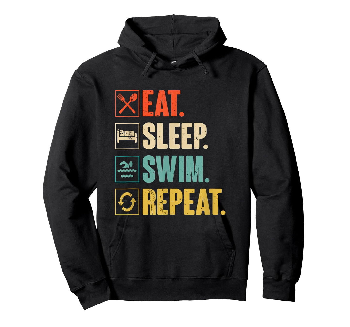 Eat Sleep Swim Repeat Swimming Swimmer Gift T-Shirt