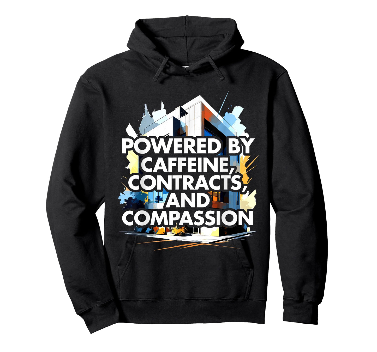 Powered by Caffeine Contracts and Compassion T-Shirt