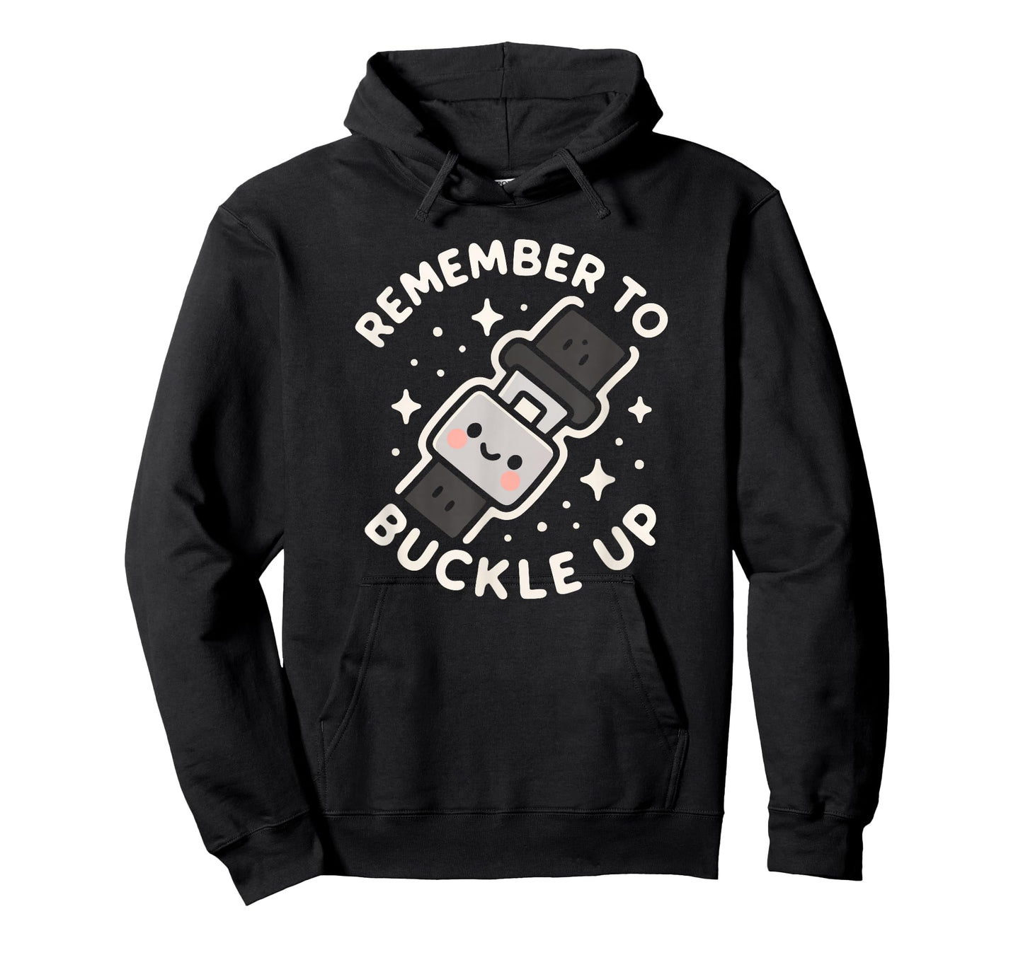 Remember to Buckle Up Cute Seat Belt Character T-Shirt
