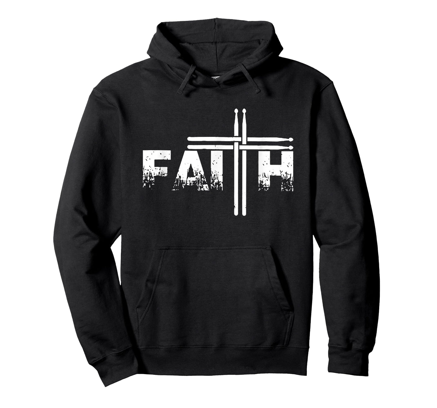 Faith Drum Stick Cross Christian God Jesus Fun Drummer T-Shirt