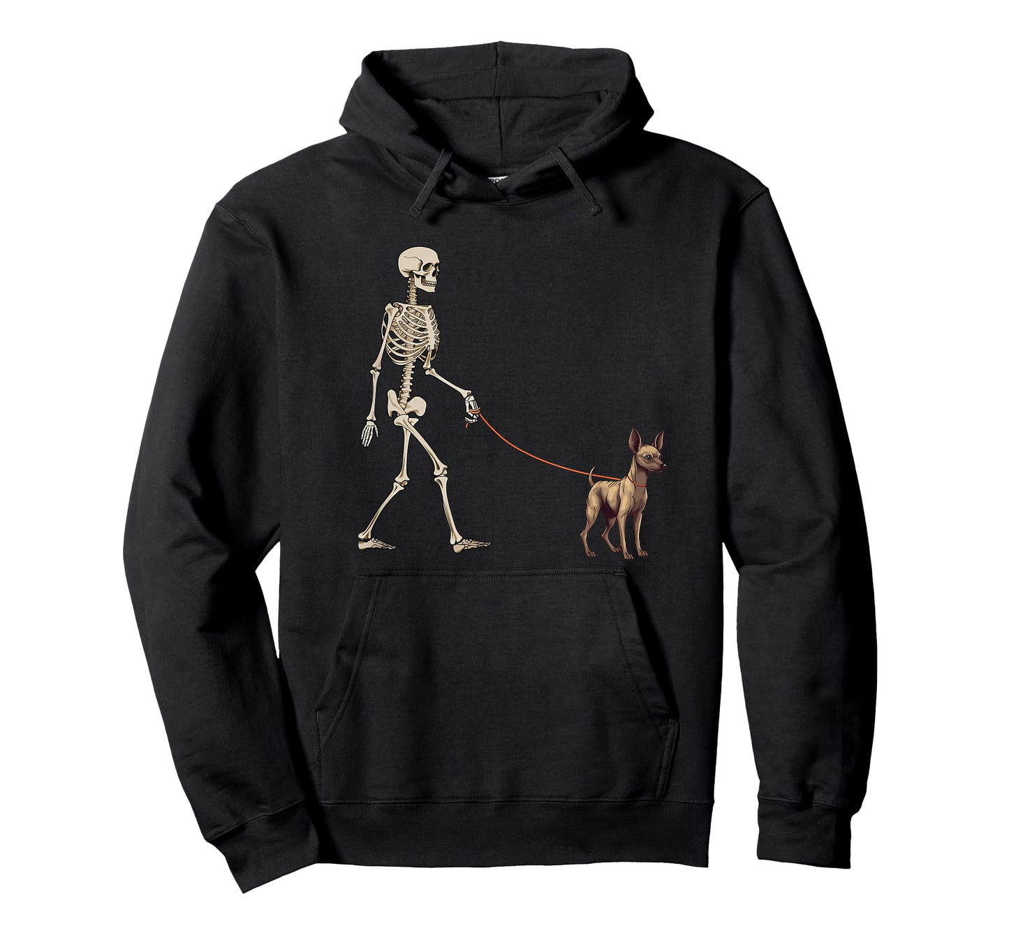 Funny Xoloitzcuintli Xolo Skeleton Dog Walking Halloween Dog T-Shirt