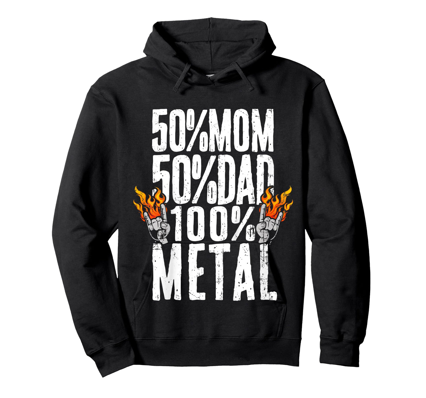 Kids 50% Mom 50% Dad 100% Heavy Metal Music T-Shirt