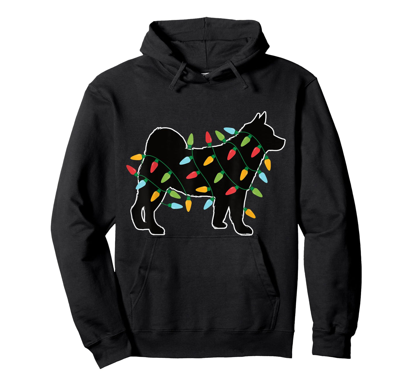 Akita Christmas Lights Christmas Gift for Dog Lover Akita T-Shirt
