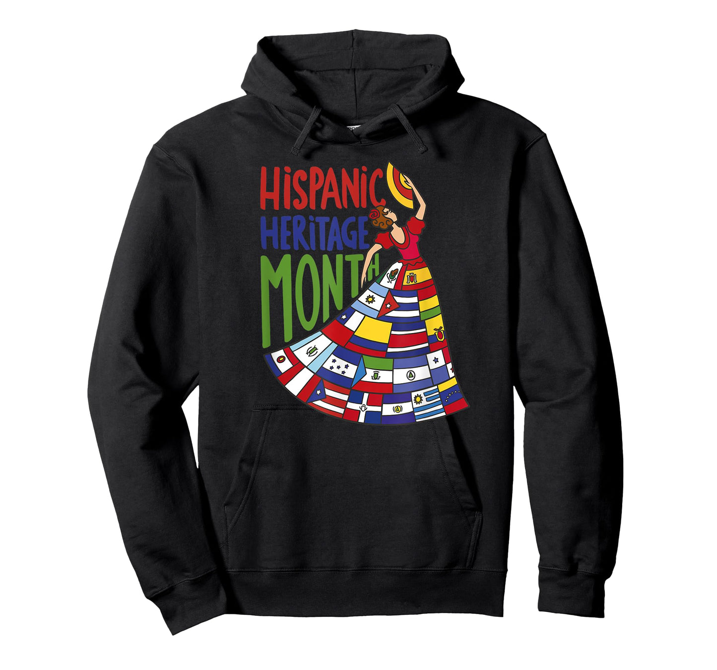 Hispanic Heritage Month Latino Countries Flags Flamenco T-Shirt