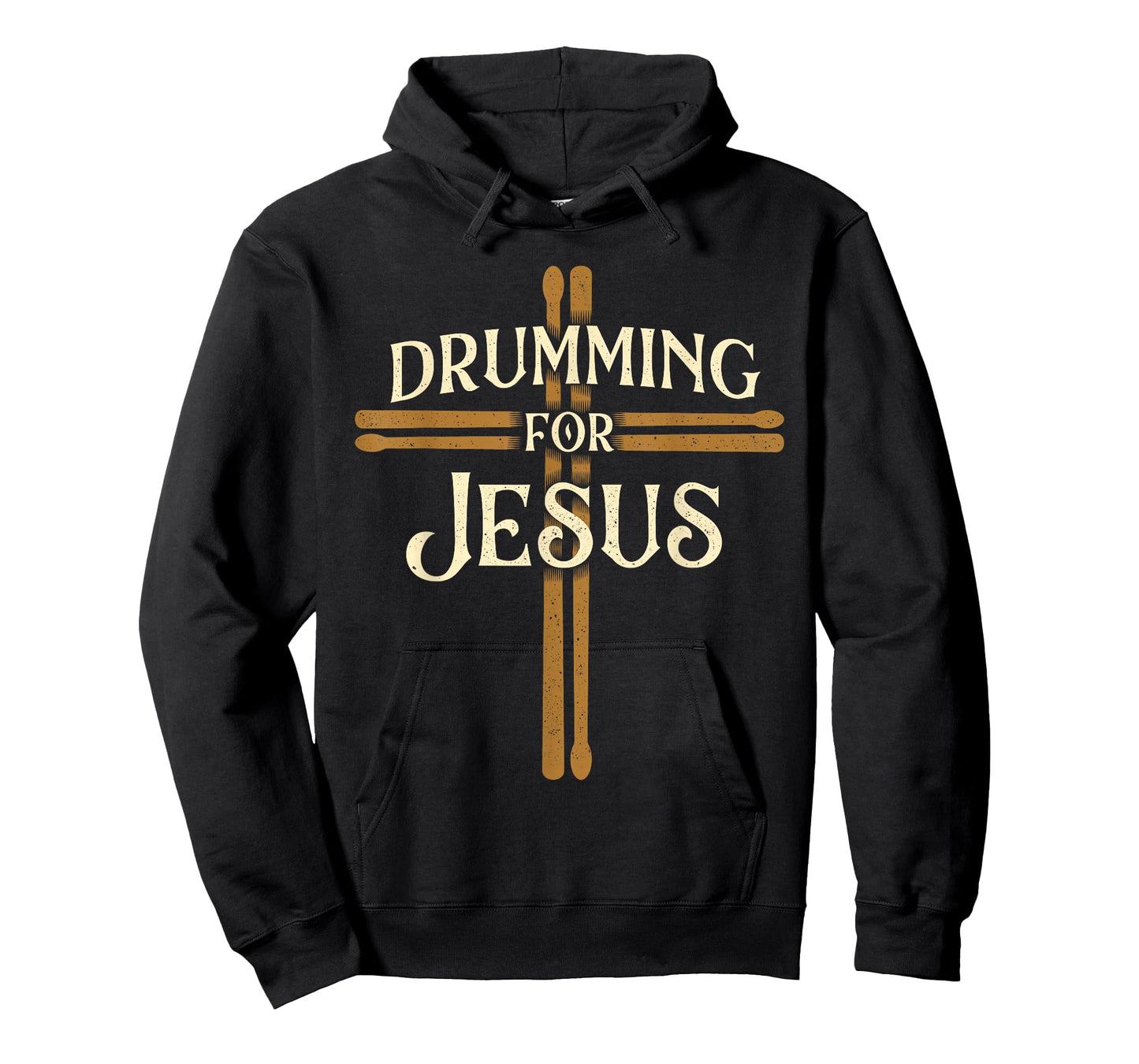Funny Drumming Shirts - Drumming For Jesus - Christian Drummer Percussionist Drums T-Shirt - Black - Small - Unisex-Adults - Short Sleeve - Classic Fit - Cotton 50%, Polyester 50%