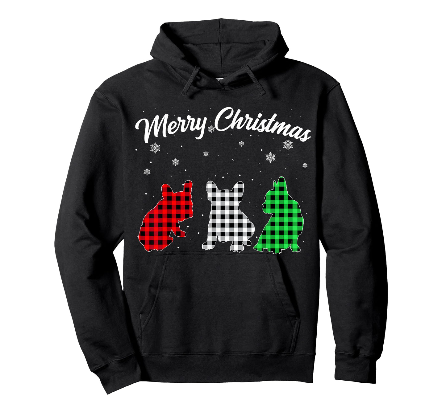 French Bulldog Dog Christmas Plaid Pajama Frenchie Gifts T-Shirt for Men Women Kids
