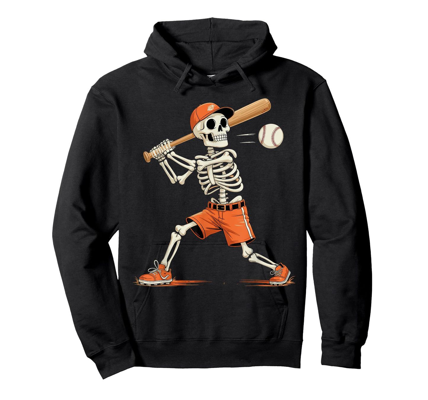 Skeleton Batting Baseball Halloween Funny Spooky Skeleton T-Shirt