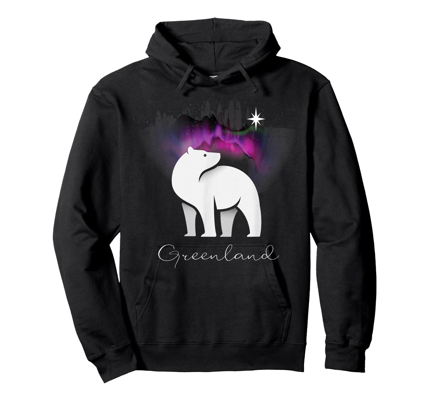 Greenland Northern Lights Arctic Polar Bear Souvenir T-Shirt