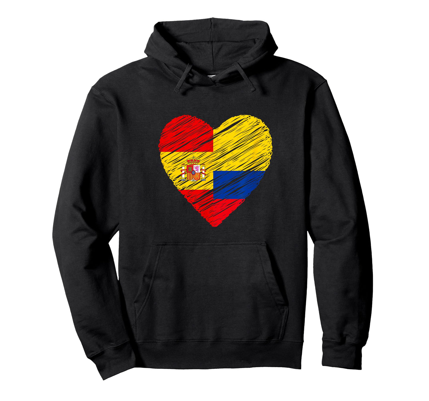 Colombia Spain Heart Spanish Flag Colombian Flag Love Heart T-Shirt