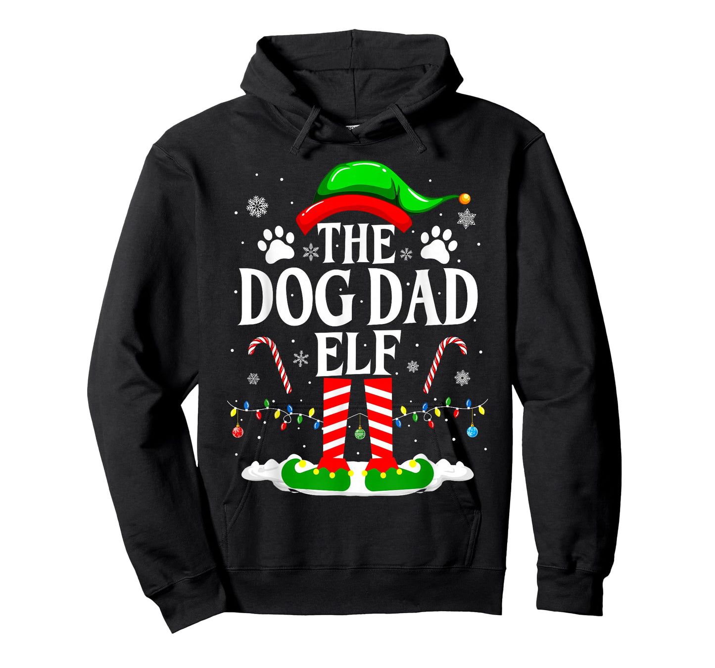 The Dog Dad Elf Xmas Funny Dogs lover Christmas Dog Dad T-Shirt